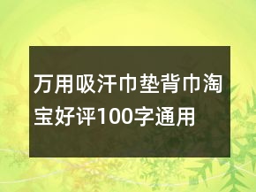 萬用吸汗巾、墊背巾淘寶好評100字通用評論67條