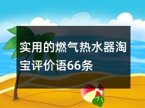 實用的燃?xì)鉄崴魈詫氃u價語66條