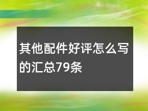 其他配件好評怎么寫的匯總79條