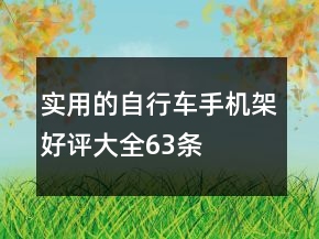 實用的自行車手機架好評大全63條