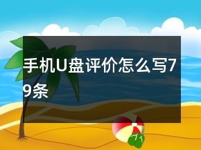 手機(jī)U盤評(píng)價(jià)怎么寫79條