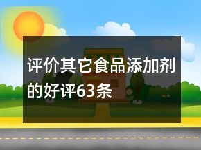評價其它食品添加劑的好評63條