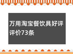 萬用淘寶餐飲具好評評價73條