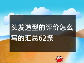 頭發(fā)造型的評價怎么寫的匯總62條