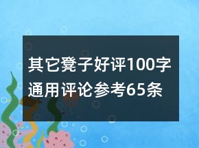其它凳子好評100字通用評論參考65條