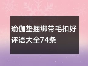 瑜伽墊捆綁帶、毛扣好評語大全74條
