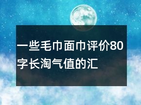一些毛巾、面巾評價80字長淘氣值的匯總74條