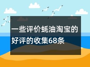 一些評(píng)價(jià)蠔油淘寶的好評(píng)的收集68條