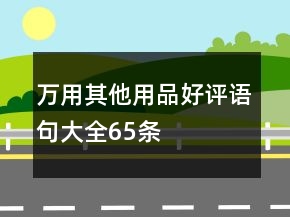 萬用其他用品好評語句大全65條