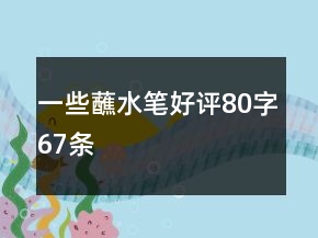 一些蘸水筆好評(píng)80字67條