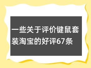 一些關(guān)于評價鍵鼠套裝淘寶的好評67條