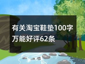 有關(guān)淘寶鞋墊100字萬能好評62條