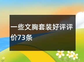 一些文胸套裝好評(píng)評(píng)價(jià)73條