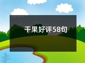 干果好評(píng)58句