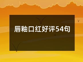 唇釉口紅好評(píng)54句