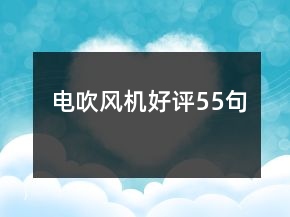 電吹風(fēng)機(jī)好評(píng)55句