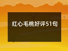 紅心毛桃好評(píng)51句