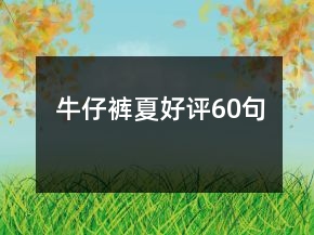 牛仔褲夏好評60句