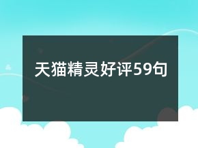 天貓精靈好評59句