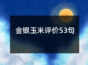 金銀玉米評(píng)價(jià)53句