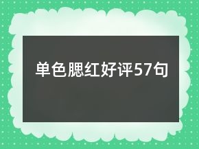 單色腮紅好評57句