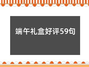 端午禮盒好評59句