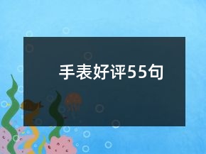 手表好評55句