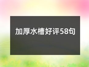 加厚水槽好評(píng)58句