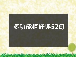 多功能柜好評52句