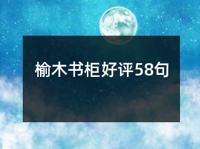 榆木書柜好評58句