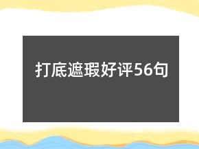 打底遮瑕好評(píng)56句
