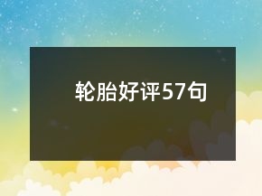 輪胎好評(píng)57句