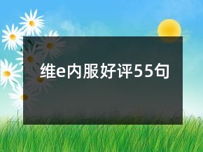 維e內(nèi)服好評55句