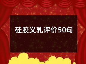 硅膠義乳評價50句