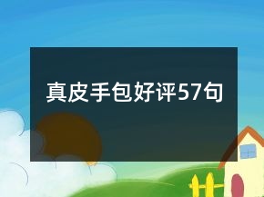 真皮手包好評57句