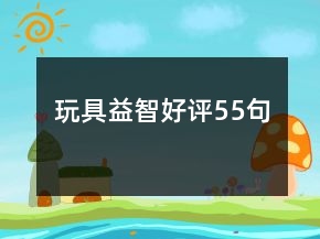 玩具益智好評(píng)55句