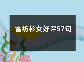 雪紡衫女好評57句