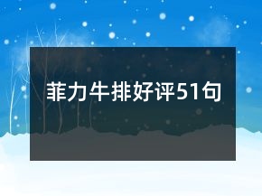 菲力牛排好評51句