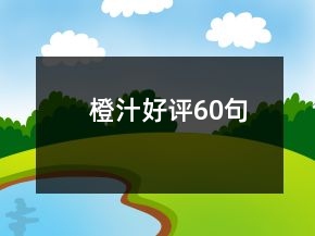 橙汁好評60句