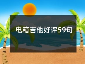 電箱吉他好評59句