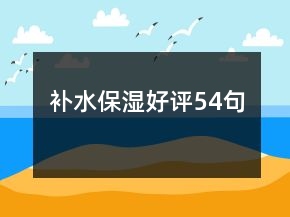 補水保濕好評54句