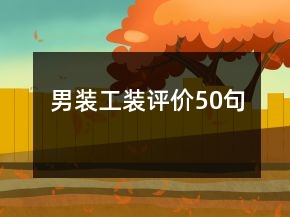 男裝工裝評(píng)價(jià)50句