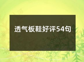 透氣板鞋好評54句