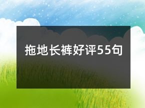 拖地長(zhǎng)褲好評(píng)55句