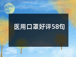 醫(yī)用口罩好評(píng)58句