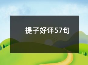 提子好評57句