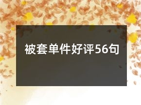 被套單件好評(píng)56句