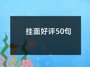 掛面好評50句