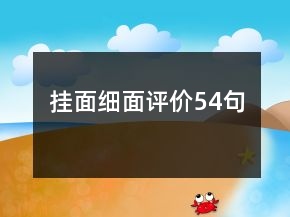 掛面細(xì)面評價54句