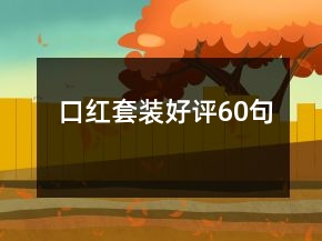 口紅套裝好評60句
